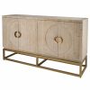 Buffets & Sideboards * | Statements By J Toretto Sideboard With Gold Legs