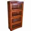 Shelving * | Crafters And Weavers Mission Craftsman Style Quarter Sawn Oak 4 Stack Barrister Bookcase