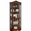 China Cabinets & Hutches * | Beaumont Lane Corner Curio Cabinet In Medallion Cherry