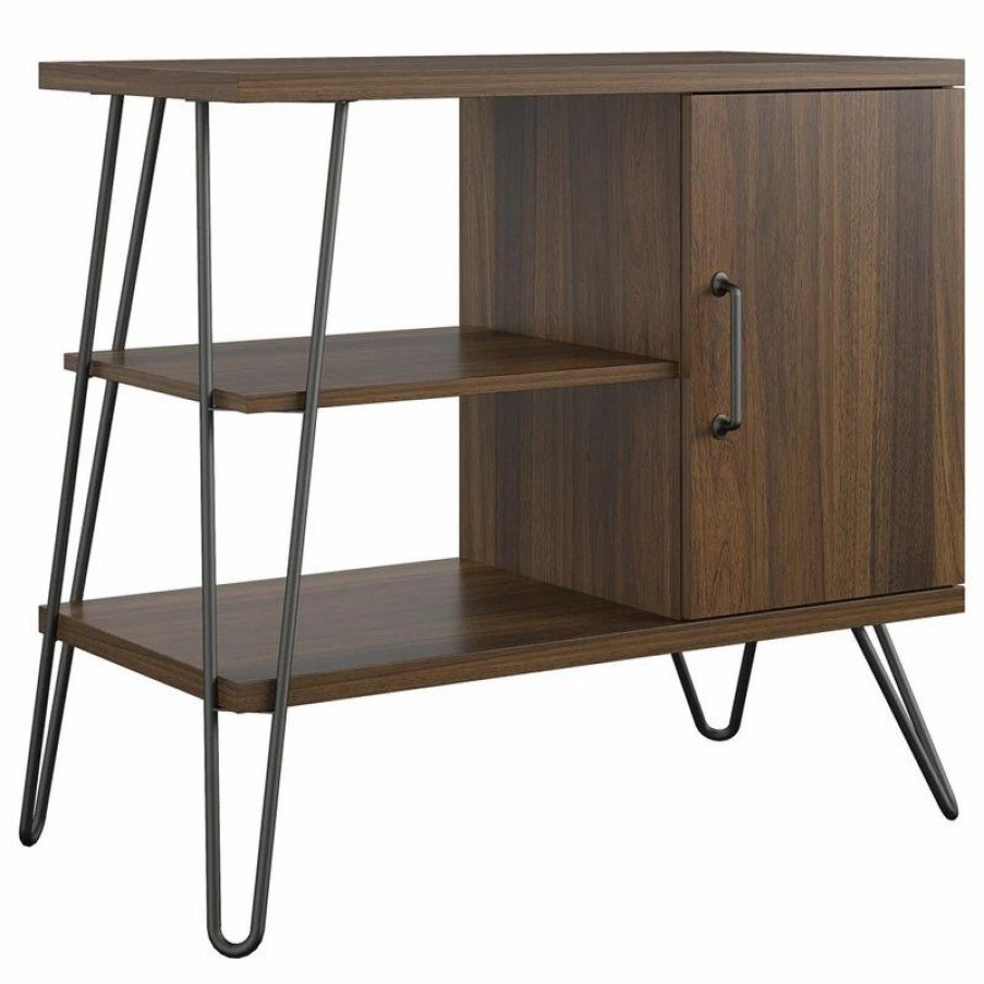 Shelving * | A Design Studio Ellie 3-Shelf Bookcase, Walnut