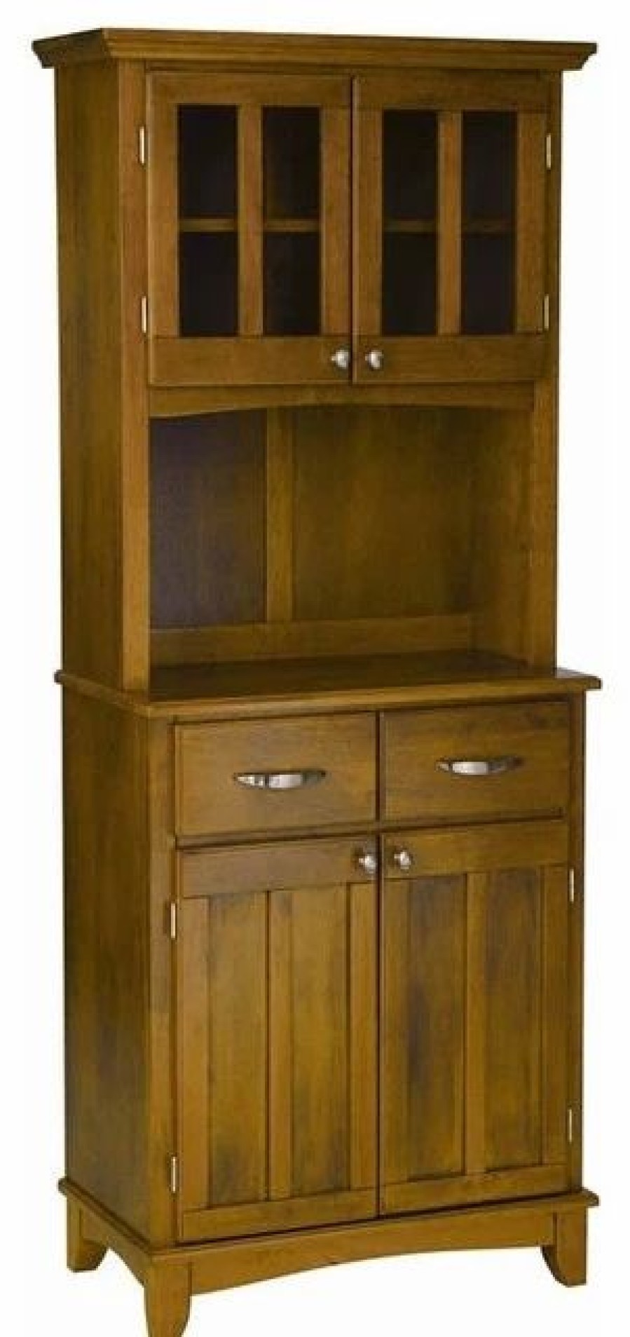 Buffets & Sideboards * | Homestyles Buffet Of Buffets Wood Buffet With Hutch In Brown