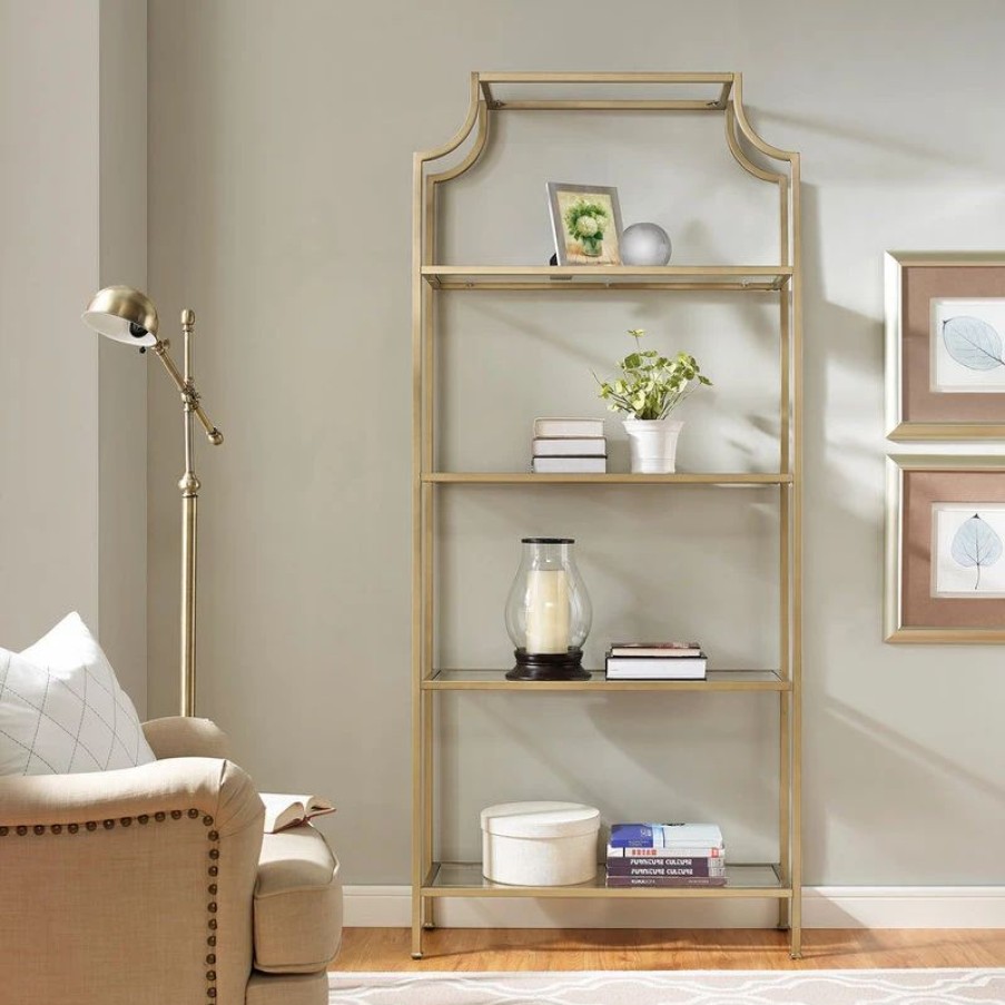 Shelving * | Crosley Aimee Glass Etagere