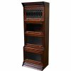 Shelving * | Crafters And Weavers Legacy Solid Mahogany 4 Stack 24 Wide Barrister Bookcase, Brown Walnut