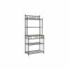 Shelving * | Imtinanz Amazing Kitchen Bakers Rack, Black Metal