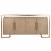 Buffets & Sideboards * | Safavieh Claire 4-Door Buffet, Weathered Oak/Brass