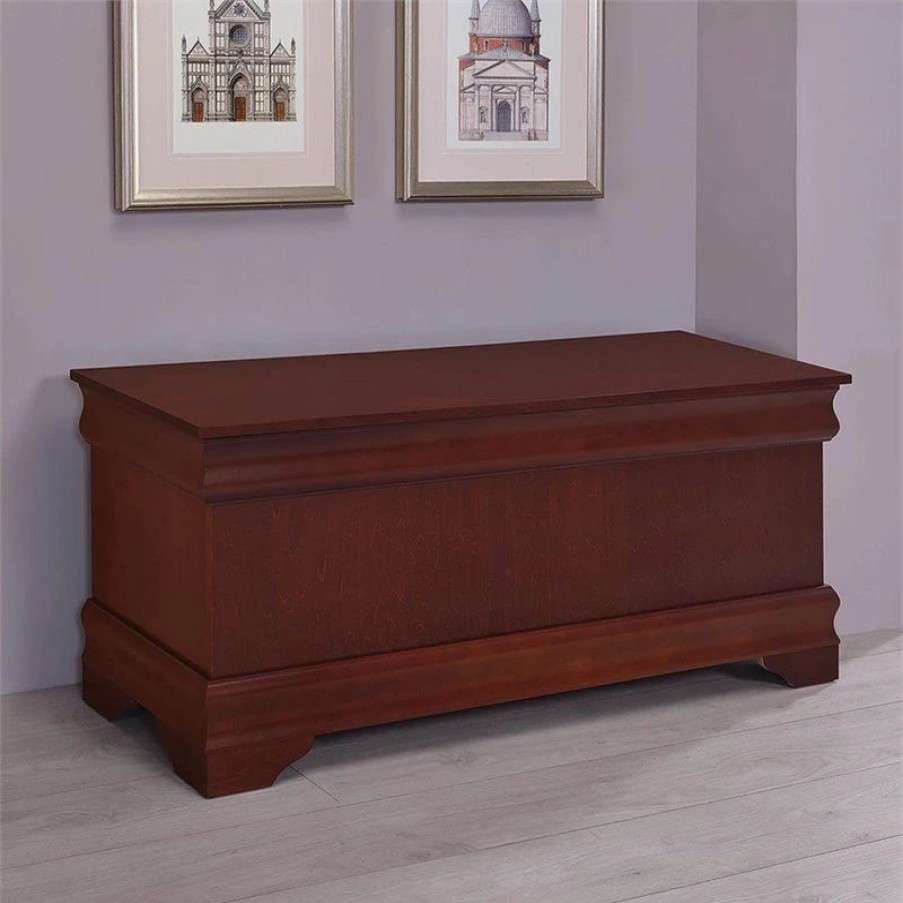 Accent Chests & Cabinets * | Coaster Home Furnishings Coaster Louis Philippe Cedar Blanket Chest In Warm Brown