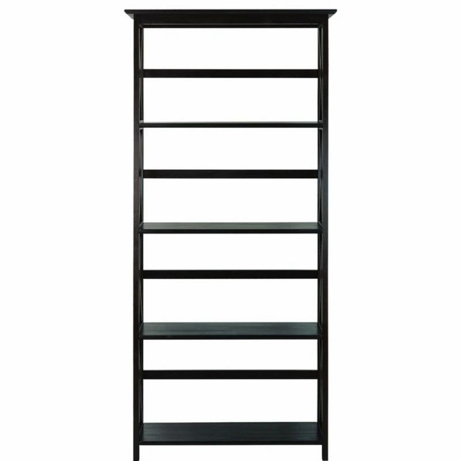 Shelving * | Casual Home Montego 5-Shelf Bookcase, Espresso