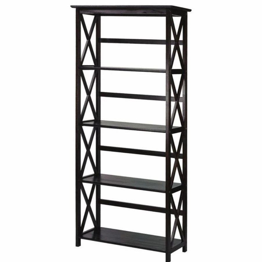 Shelving * | Casual Home Montego 5-Shelf Bookcase, Espresso