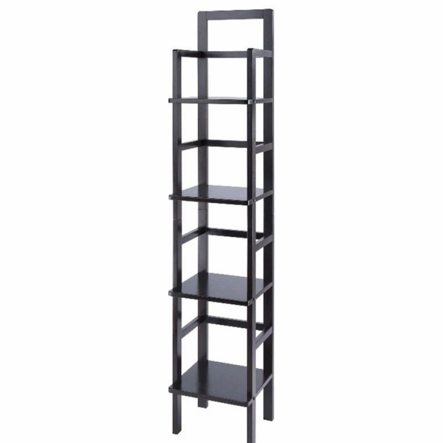 Shelving * | Winsome Aiden Narrow Baker'S Rack Coffee Finish