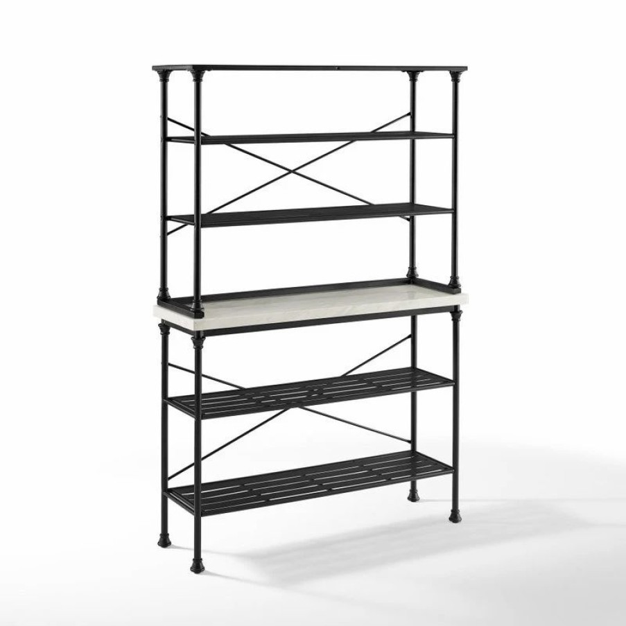 Shelving * | Crosley Madeleine Baker'S Rack Console And Hutch