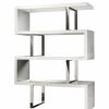 Shelving * | Modloft Pearl Bookcase, White Lacquer