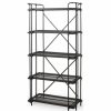 Shelving * | Gdfstudio Dwayne Industrial 5 Shelf Iron Mesh Bookcase