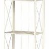 Shelving * | Pemberly Row 16 5 Tier Iron Bakers Rack In White