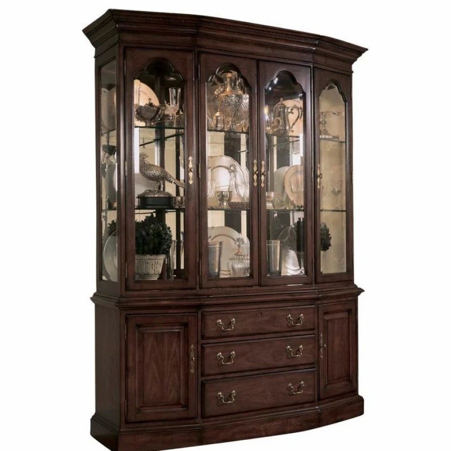 China Cabinets & Hutches * | American Drew Cherry Grove China Cabinet, Antique Cherry