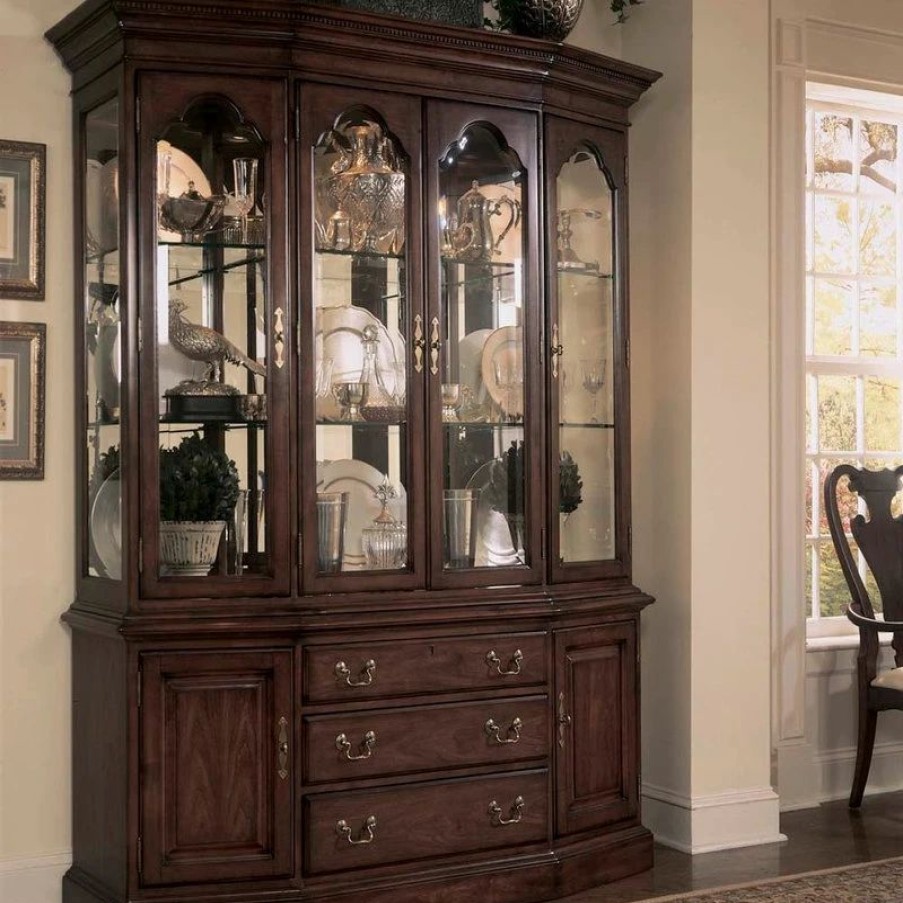 China Cabinets & Hutches * | American Drew Cherry Grove China Cabinet, Antique Cherry