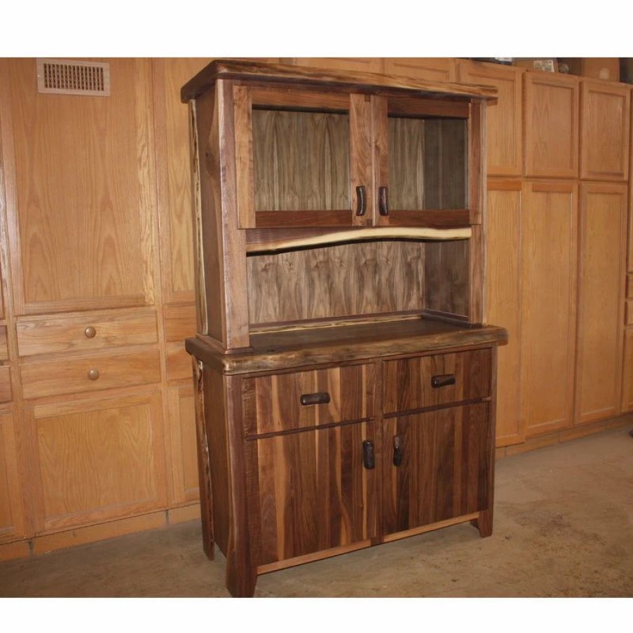 China Cabinets & Hutches * | Treemendous Designs Walnut Hutch