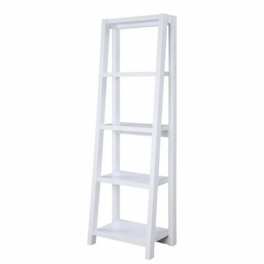 Shelving * | Convenience Concepts Newport Lilly Bookcase In White Wood Finish