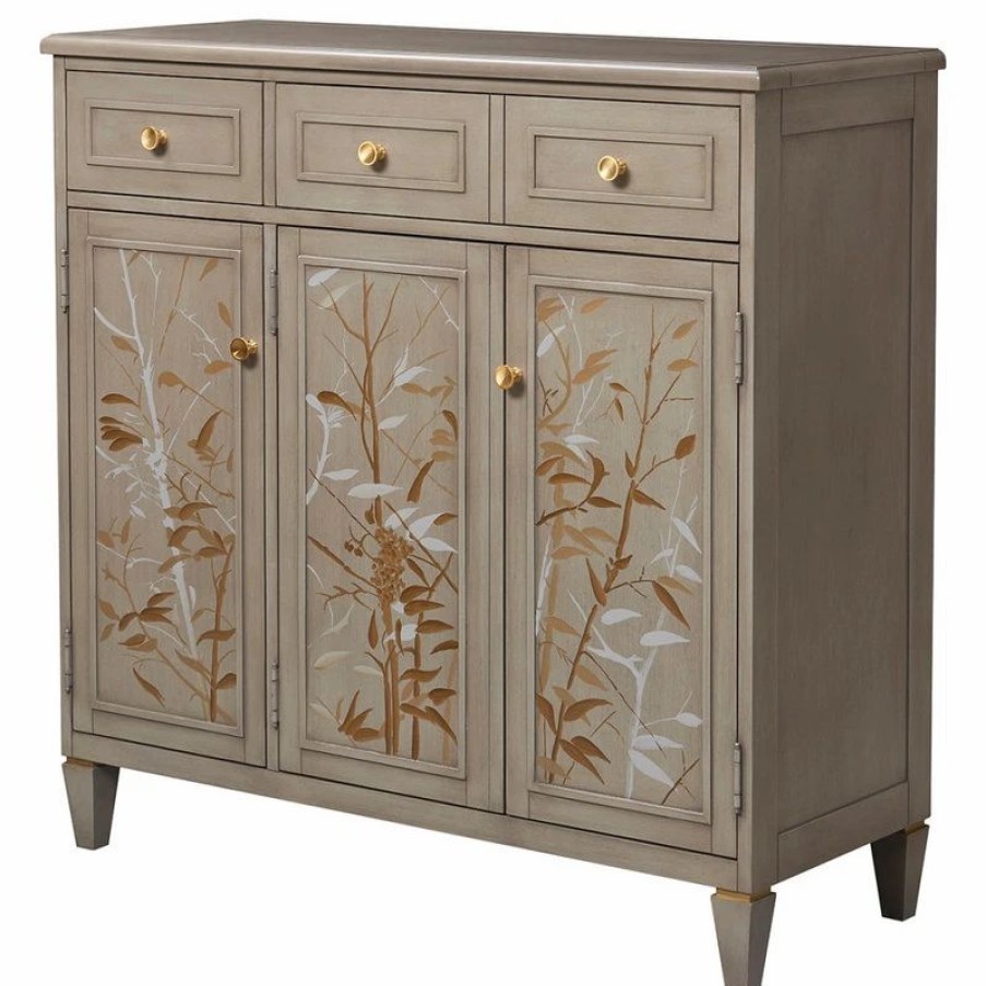 Accent Chests & Cabinets * | Jennifer Taylor Home Dauphin Handpainted Entryway Storage Cabinet, Gray Cashmere