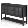 Buffets & Sideboards * | Furniture Of America E-Commerce By Enitial Lab Furniture Of America Tellun Contemporary Wood Multi-Storage Buffet In Black