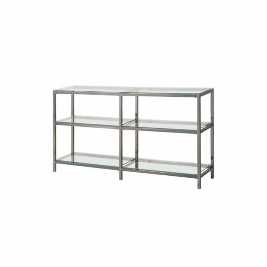 Shelving * | Coaster Home Furnishings Coaster Industrial Metal Bookcase/Console With Glass Shelves