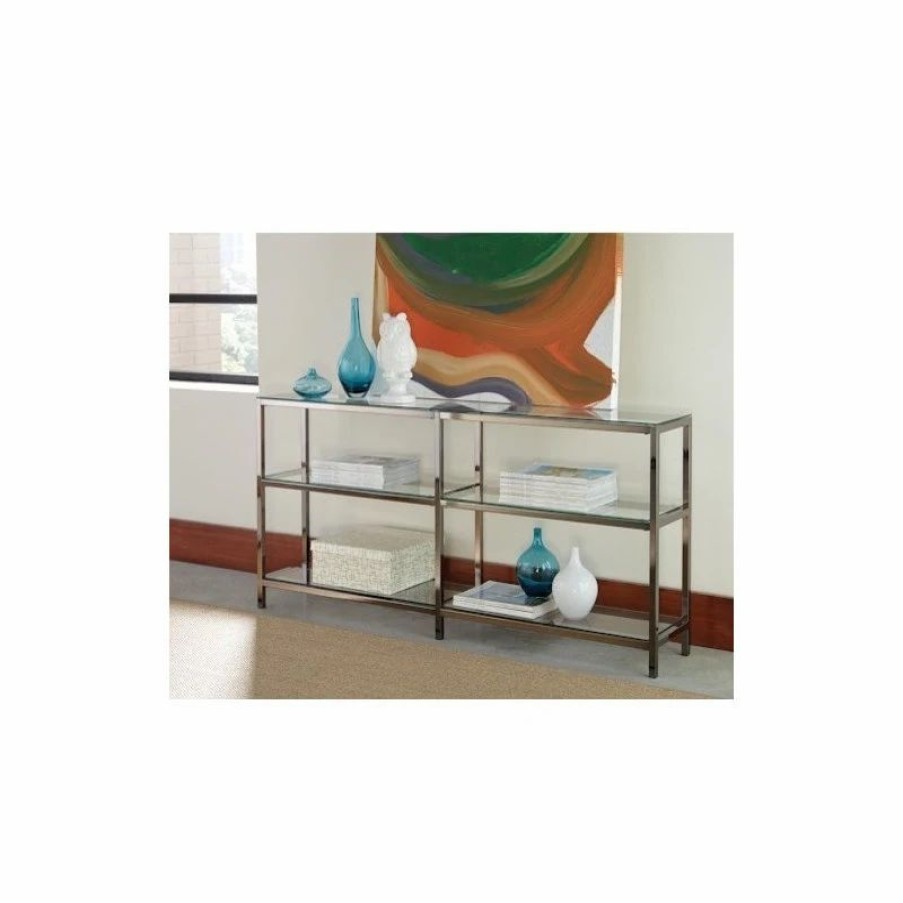 Shelving * | Coaster Home Furnishings Coaster Industrial Metal Bookcase/Console With Glass Shelves