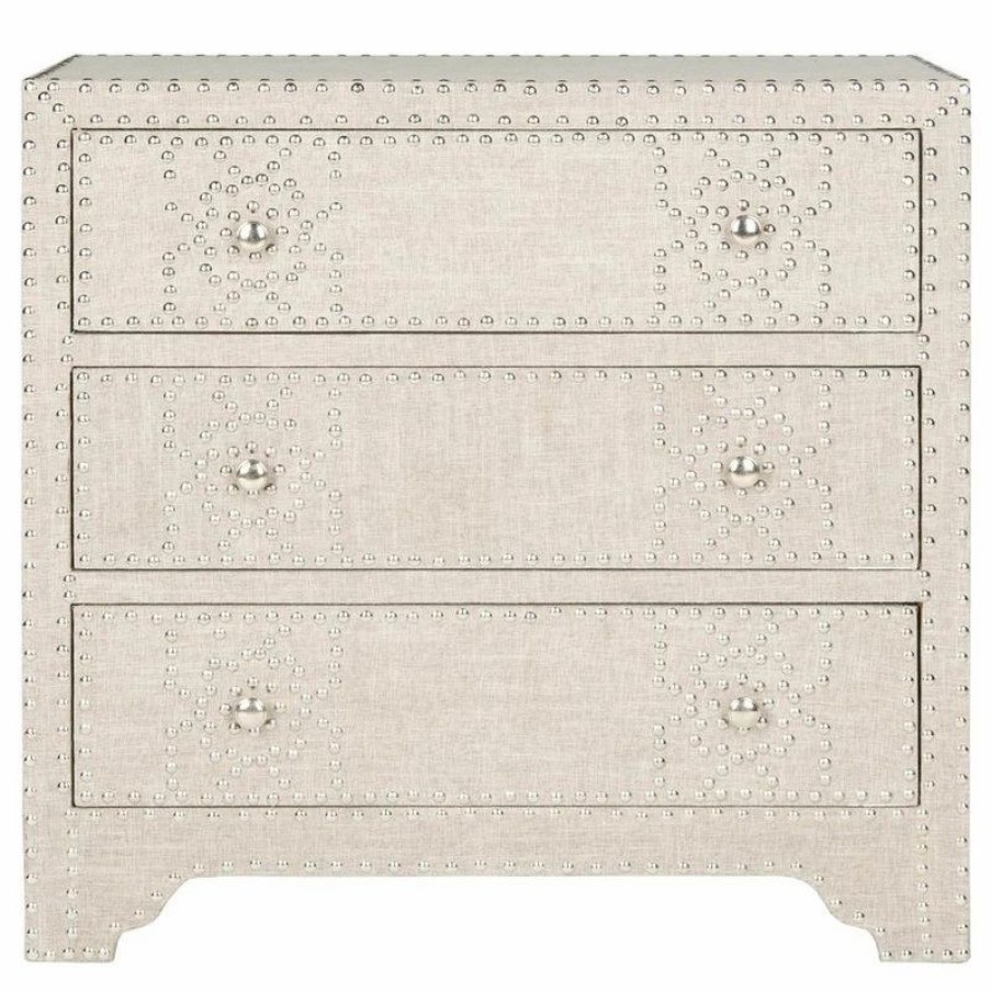 Accent Chests & Cabinets * | Safavieh Gordy 3 Drawer Chest, Grey