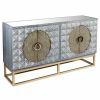 Buffets & Sideboards * | Statements By J Zelda Gray Studded Sideboard With Gold Legs