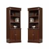 Shelving * | Sauder (Set Of 2) Library Bookcase With Doors In Cherry