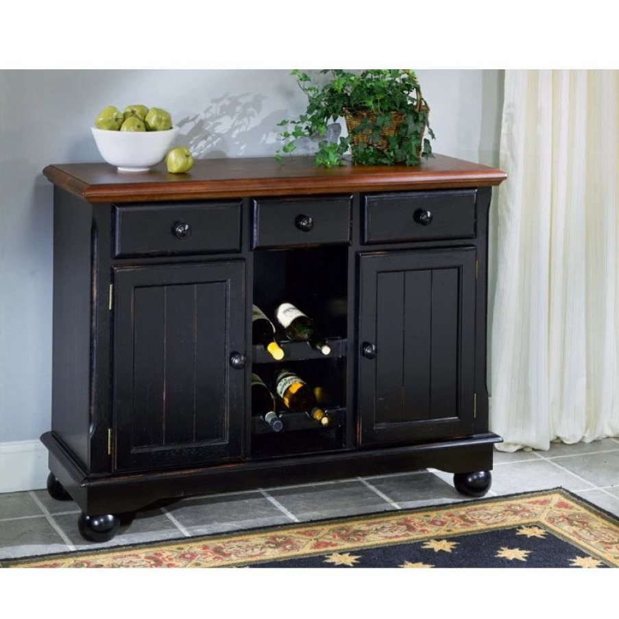 Buffets & Sideboards * | Yale A-America British Isles Server, Oak-Black