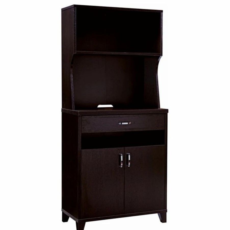 Shelving * | Smart Home Furniture 1-Shelf Contemporary Wood Baker'S Cabinet In Red Cocoa