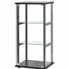 China Cabinets & Hutches * | Coaster Home Furnishings Coaster 3 Shelf Glass Curio Cabinet In Black