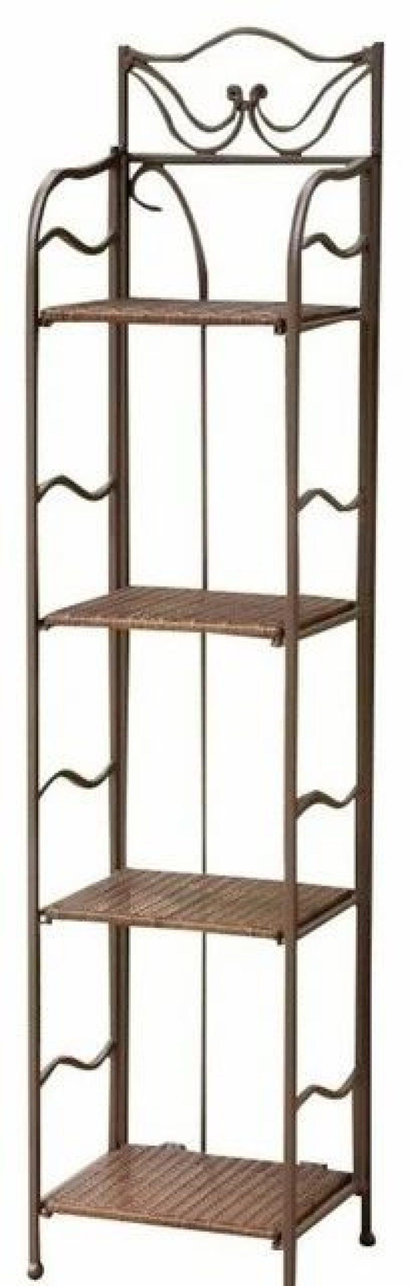 Shelving * | Pemberly Row 4 Tier 13 Bakers Rack In Antique Brown