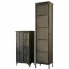 Accent Chests & Cabinets * | Kalalou, Inc. Iron And Glass Two Door Apothecary Cabinet