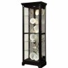 China Cabinets & Hutches * | Homefare Pulaski Curio Display Cabinet In Painted Black