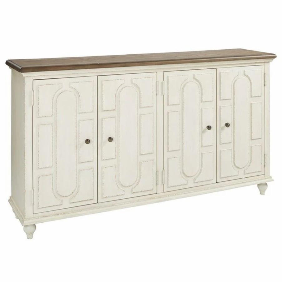 Buffets & Sideboards * | Ashley Furniture Industries Signature Design By Ashley Roranville Accent Cabinet In Antique White