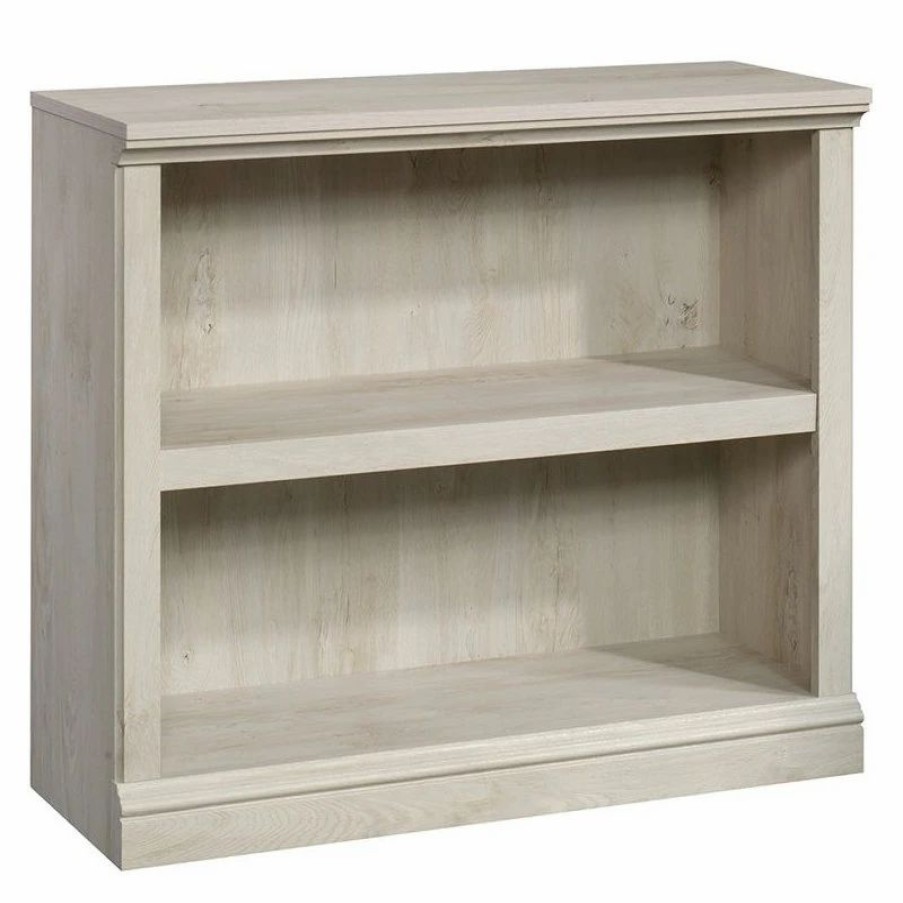 Shelving * | Sauder Engineered Wood 2 Shelf Bookcase In Chalked Chestnut Finish