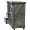 Buffets & Sideboards * | Stylecraft Presley 2 Door, 2 Drawer And Open Center Cabinet, Driftwood Grey