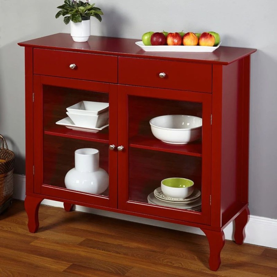 Buffets & Sideboards * | The Mezzanine Shoppe Layla Buffet, Red