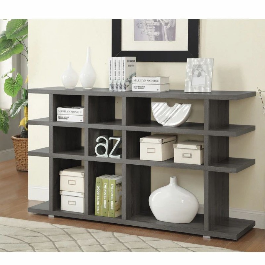 Shelving * | Coaster Home Furnishings Coaster Contemporary Weathered Gray Bookcase/Console