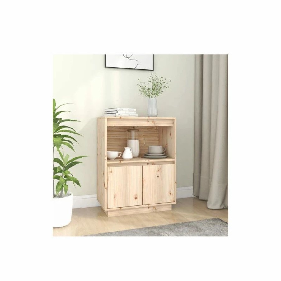 Buffets & Sideboards * | Vida Xl International B.V. Vidaxl Solid Wood Pine Sideboard Home Storage Cupboard Highboard Organizer