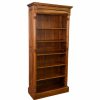 Shelving * | Crafters And Weavers Legacy Solid Mahogany Wood Open Bookcase, Light Brown Walnut