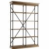 Shelving * | Inspire Q Eleanor Cornice 5-Shelf Bookcase, Brown, 58 Wide