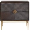 Accent Chests & Cabinets * | Olliix Madison Park Isabel Hand-Carved 2-Drawer Modern Midcentury Chest, Brown