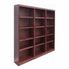 Shelving * | Concepts In Wood Traditional 72 Tall 15-Shelf Triple Wide Wood Bookcase In Cherry