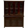 China Cabinets & Hutches * | Sierra Living Concepts Inc Harold Traditional Rustic Solid Wood Iron Grill Dining Room Hutch