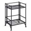 Shelving * | Convenience Concepts Designs2Go 2 Tier Folding Metal Shelf In Black Metal Finish