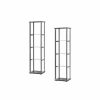 China Cabinets & Hutches * | Home Square (Set Of 2) Contemporary Glass Curio Cabinet In Black