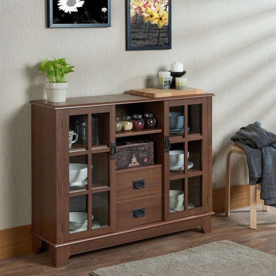 Buffets & Sideboards * | Acme Furniture Acme Dubbs Cabinet, Walnut