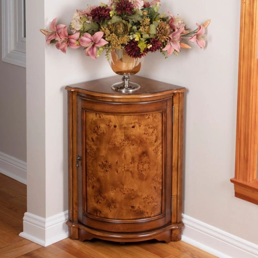 China Cabinets & Hutches * | Butler Specialty Company Durham Corner Cabinet, Medium Brown