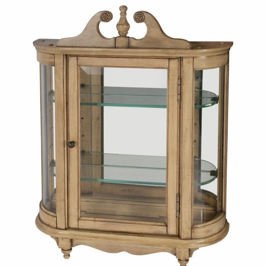 China Cabinets & Hutches * | Butler Specialty Company Melinda Wall Curio, Antique Beige